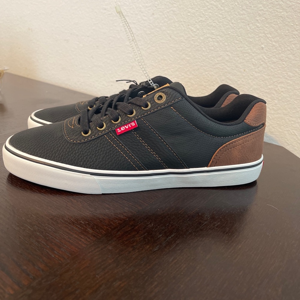 Levi's Mens Miles Tumbled Wx Synthetic Leather Casual Lace-up Sneaker Shoe